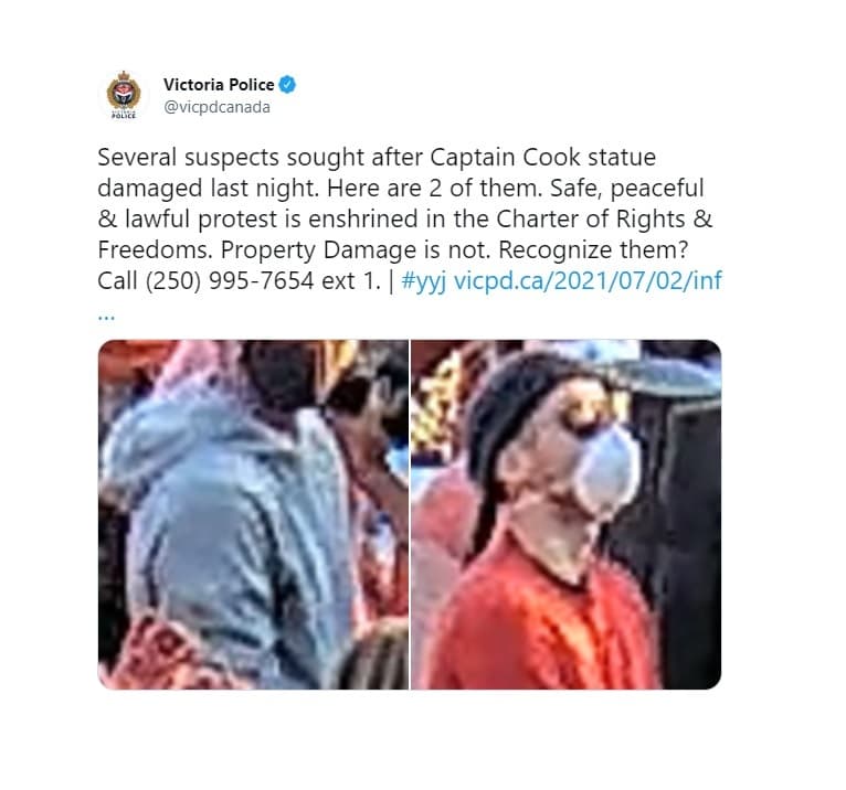 police-in-victoria-investigating-after-a-statue-of-captain-james-cook-toppled-and-thrown-into-the-harbour