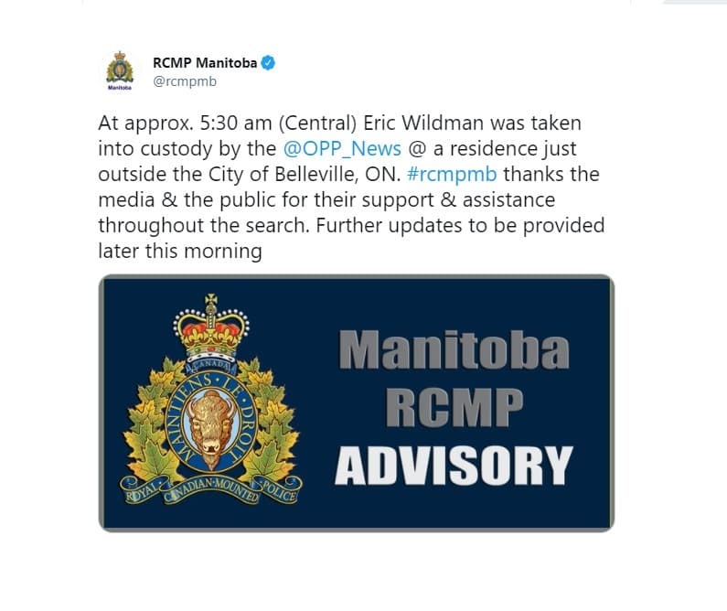 rcmp-say-manitoba-homicide-suspect-arrested-in-ontario-after-firing-at-police