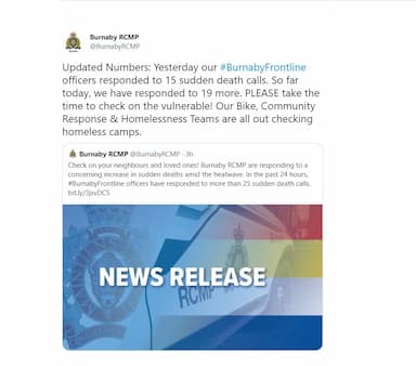 burnaby-rcmp-responds-to-concerning-increase-in-deaths-amid-heatwave