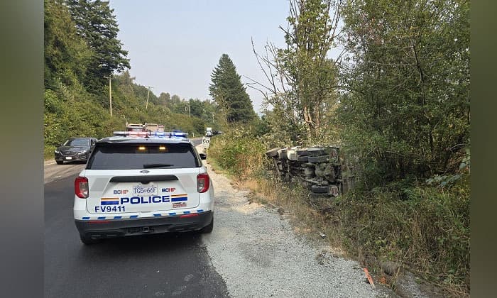 dump-truck-driver-loses-his-licence-and-his-job-after-a-rollover-collision-near-deroche