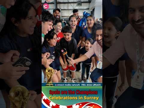 Celebrations in Surrey after Spain beat Argentina to become FIFA WC Champions 2026