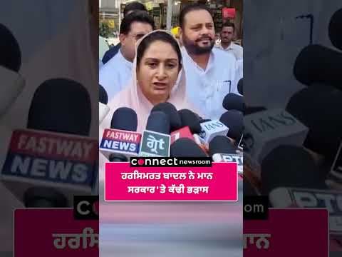 ਹਰਸਿਮਰਤ ਬਾਦਲ ਨੇ ਮਾਨ ਸਰਕਾਰ 'ਤੇ ਕੱਢੀ ਭੜਾਸ