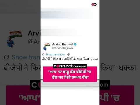 'ਆਪ' ਦਾ ਝਾੜੂ ਛੱਡ ਬੀਜੇਪੀ 'ਚ   ਫੁੱਲ ਬਣ ਖਿੜੇ ਰਾਘਵ ਚੱਢਾ