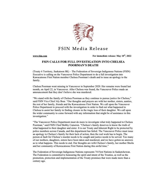 indigenous-group-in-saskatchewan-calls-vpd-for-further-investigation-into-death-of-24-year-old-woman