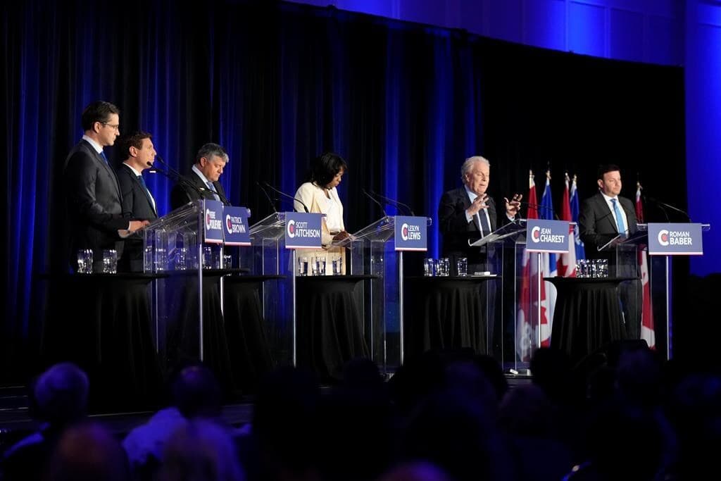 pierre-poilievre-and-leslyn-lewis-skip-conservative-leadership-debate-jean-charest-criticises-the-decision