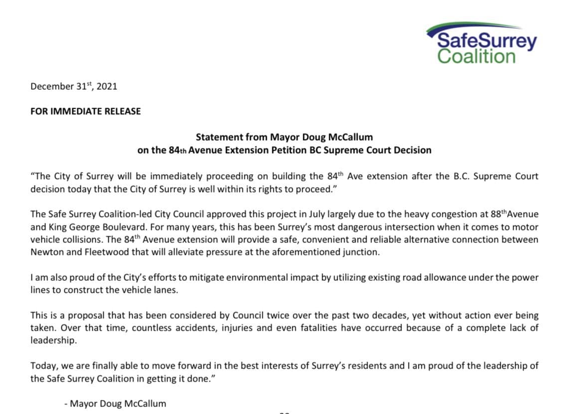 city-of-surrey-will-be-immediately-proceeding-on-building-the-84th-ave-extension-after-the-b-c-supreme-court-decision