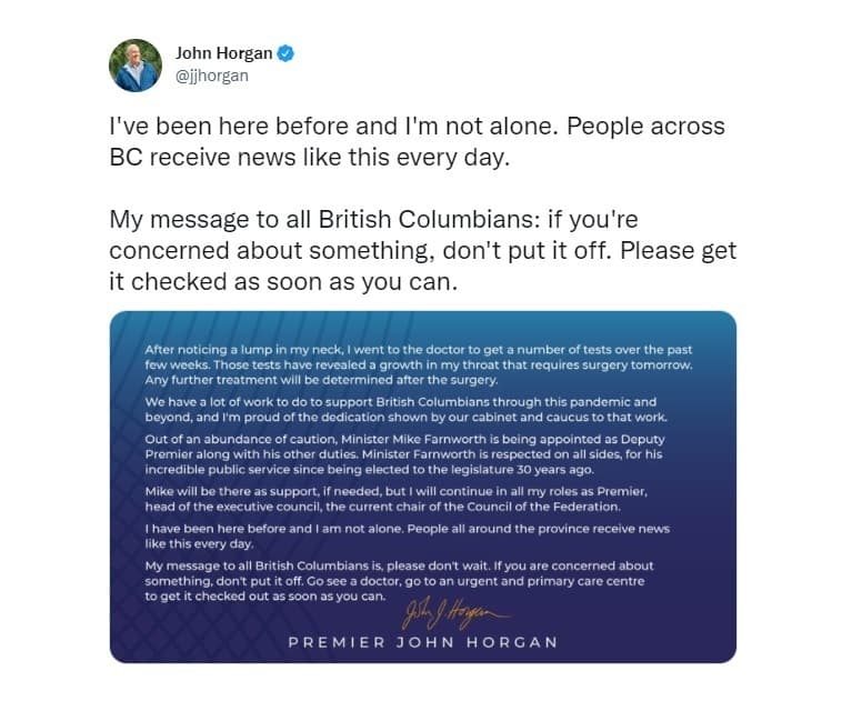 b-c-premier-john-horgan-to-undergo-biopsy-surgery-for-growth-in-his-throat