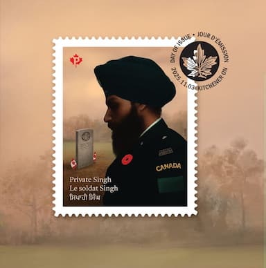 canada-post-honours-sikh-soldiers-with-new-remembrance-day-stamp-unveiled-in-kitchener